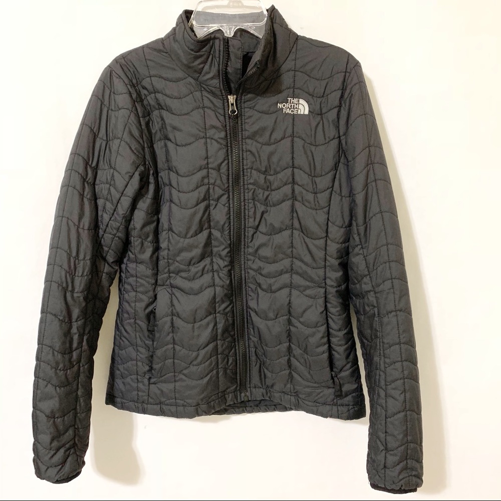 The North Face Black Puffer Full Zip Jacket S flaw